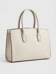Croc Embossed Structured Satchel