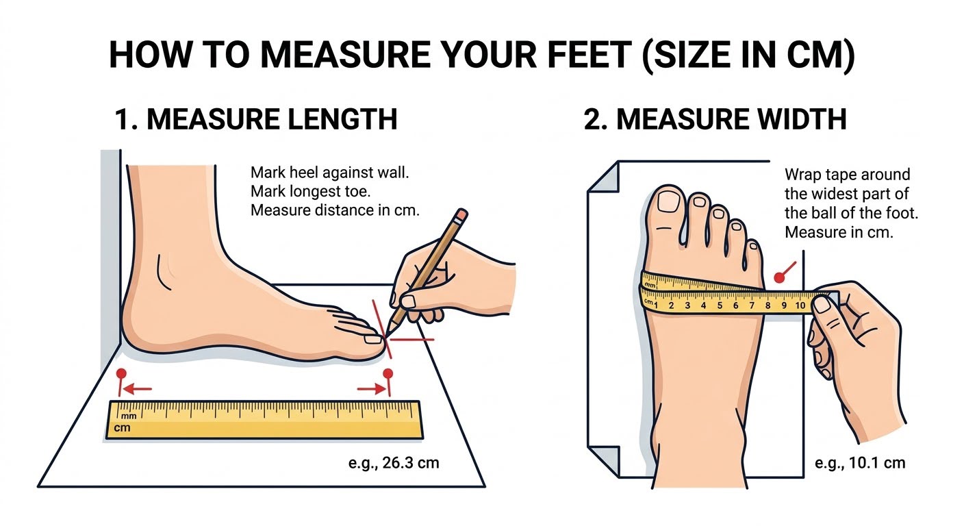 How To Measure Your Feet